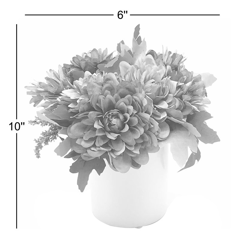 Arrangement de marguerites et de fleurs mélangées dans un vase, Bleu
