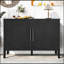 Buffet avec 2 poignées en métal et 2 portes pour le couloir, l'entrée et le salon-1875989060