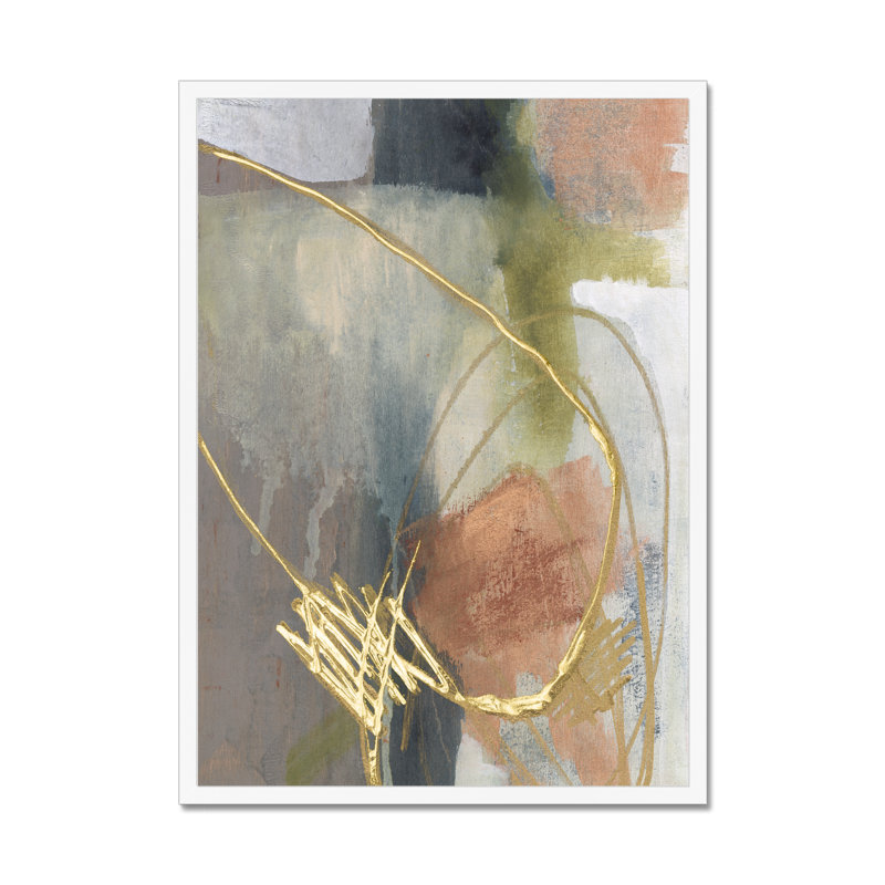Burnished Loops II by Jennifer Goldberger - Painting, 50cm H x 34cm W, White Framed Paper Print