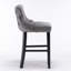 Upholstered Counter Stool with Solid Wood Frame-516169276