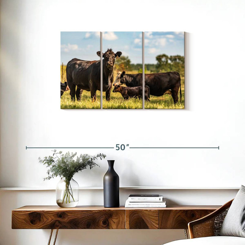 Brampt Grazing Angus Cows, 20" H x 33" W