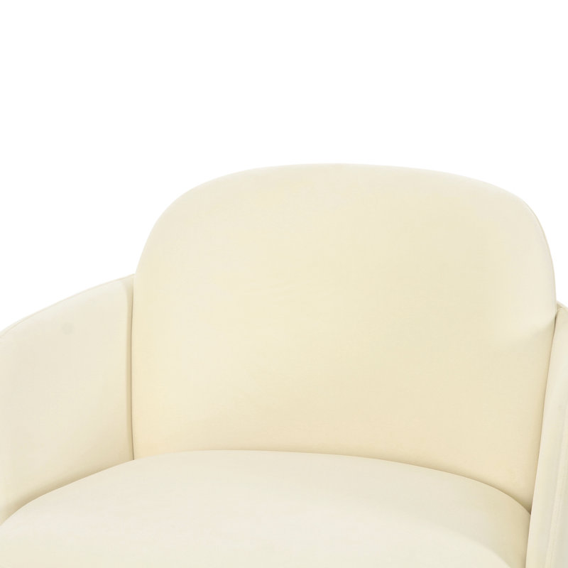 Chaise pivotante Solange, Crème, crème