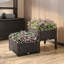 Support pour plante en polypropylène pour espace extérieur, 15,8 po, avec utilisation quotidienne pratique, brun