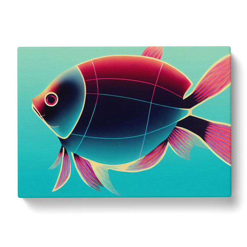 Painted Fish Vol.3 - Wrapped Canvas, 40cm H x 60cm W x 3cm D
