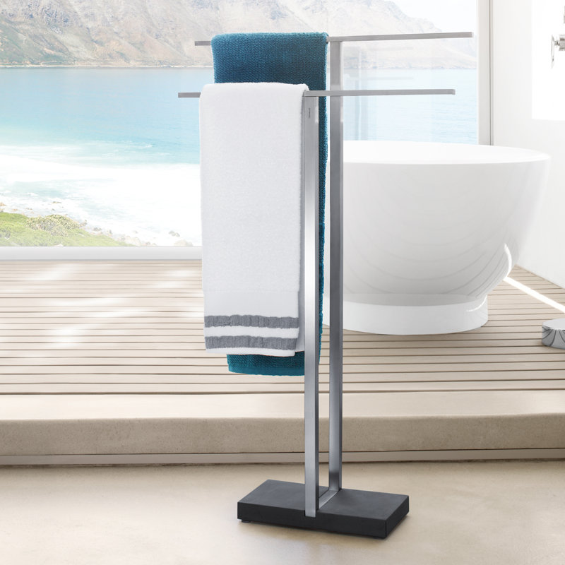 Menoto Free Standing Tower Stand, Matte Stainless Steel