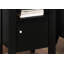 Table d'appoint, côté, bout, table de chevet, lampe, rangement, salon, chambre à coucher, stratifié noir et gris, transitionnel-627696037