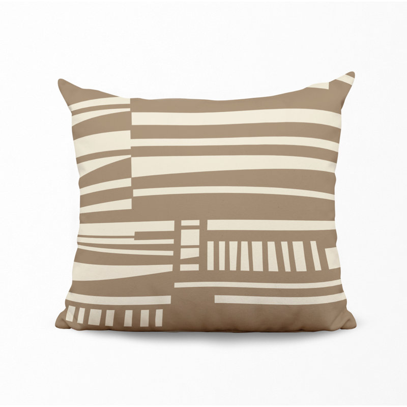 Housse et insert de coussin décoratif en polyester, Beige, L 15 po x H 15 po