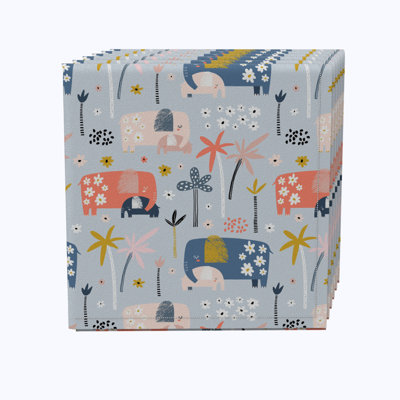 100% Cotton Abstract Square Napkin