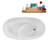 51" Streamline Soaking Freestanding Tub and Tray With Internal Drain-101686554