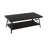 Drummond Solid Pine Coffee Table with Open Storage Shelf and Dark Metal X-Frame-146541653