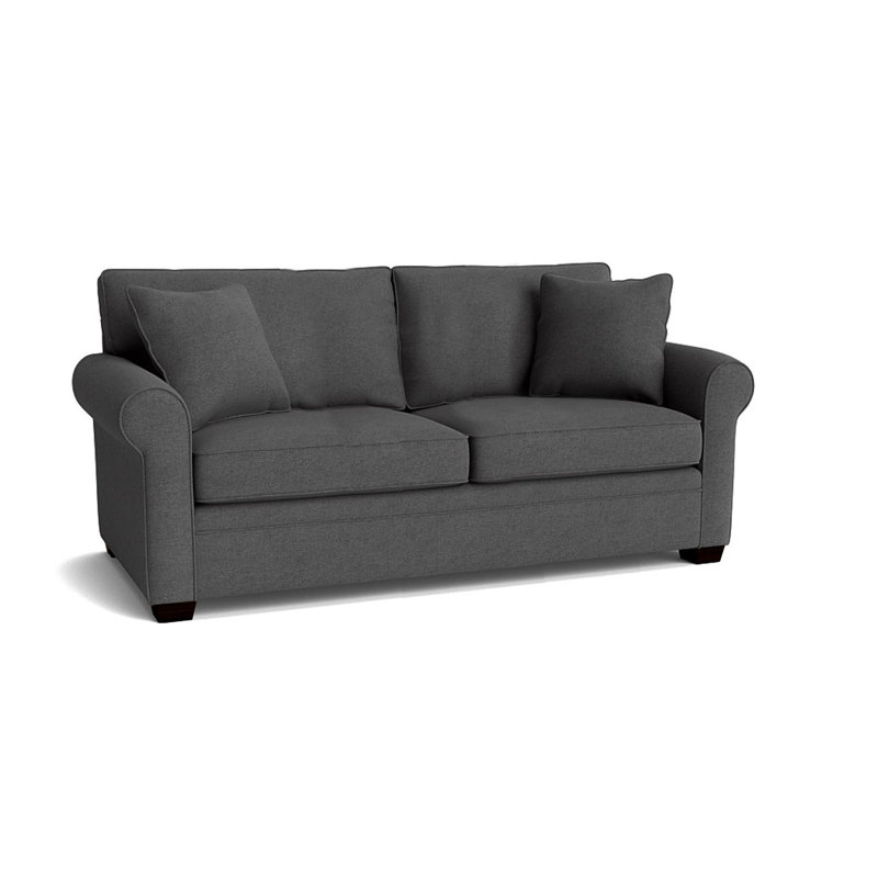 Quaker Upholstered 76'' Sofa, Espresso, Entice Graphite