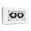 BW Cassette Tape sur toile-1923688985