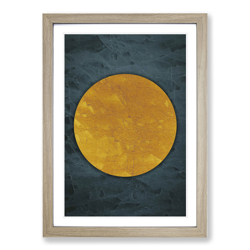 The Sun A1 - Framed Print, 90cm H x 65cm W x 2cm D, Oak