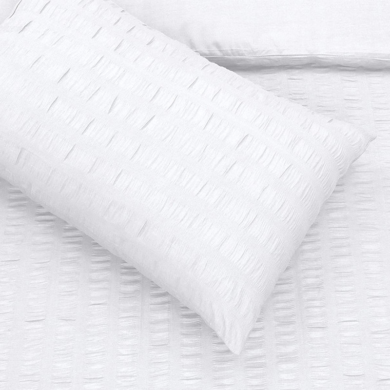 Polyester Solid Colour Duvet Cover Set, White, Kingsize - 2 Standard Pillowcases