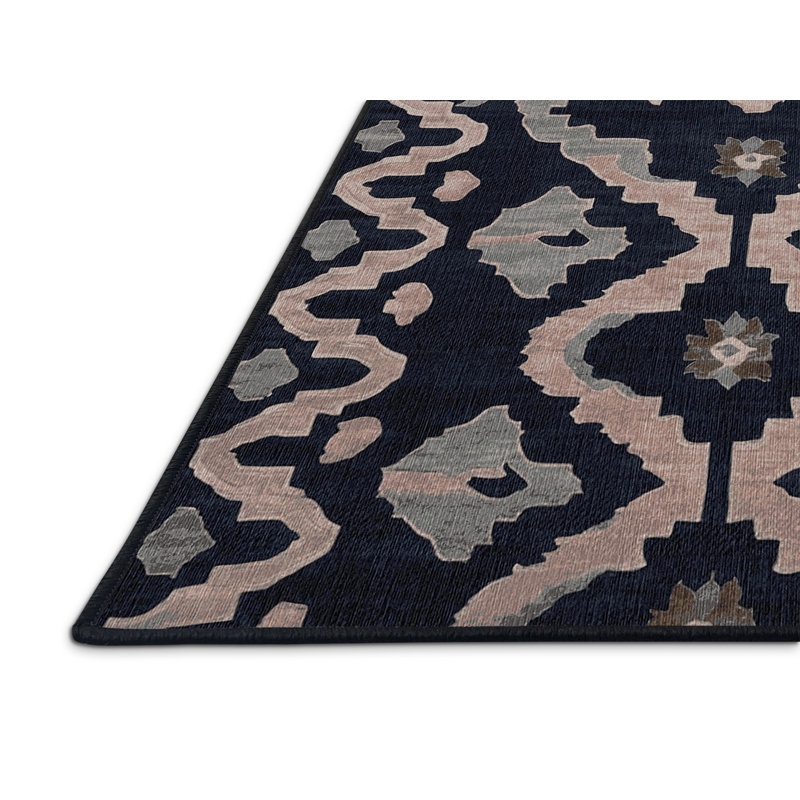 Machine Washable Gray Area Rug, Rectangle 8' x 12'