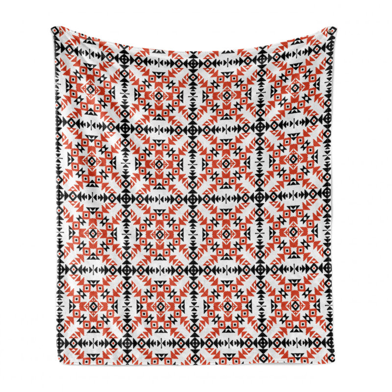 Hand Woven Throw Blanket, 70" W x 90" L