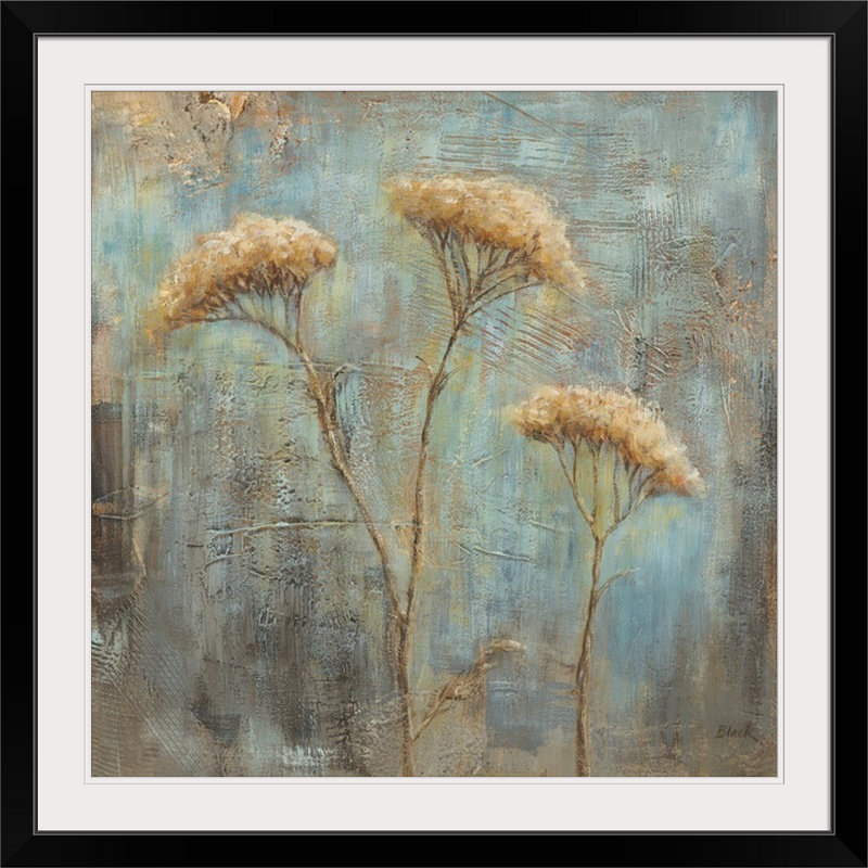 « i » par carol black, reproduction d’art Morning Mist, H 32 po x l 32 po x P 1 po, Cadre noir