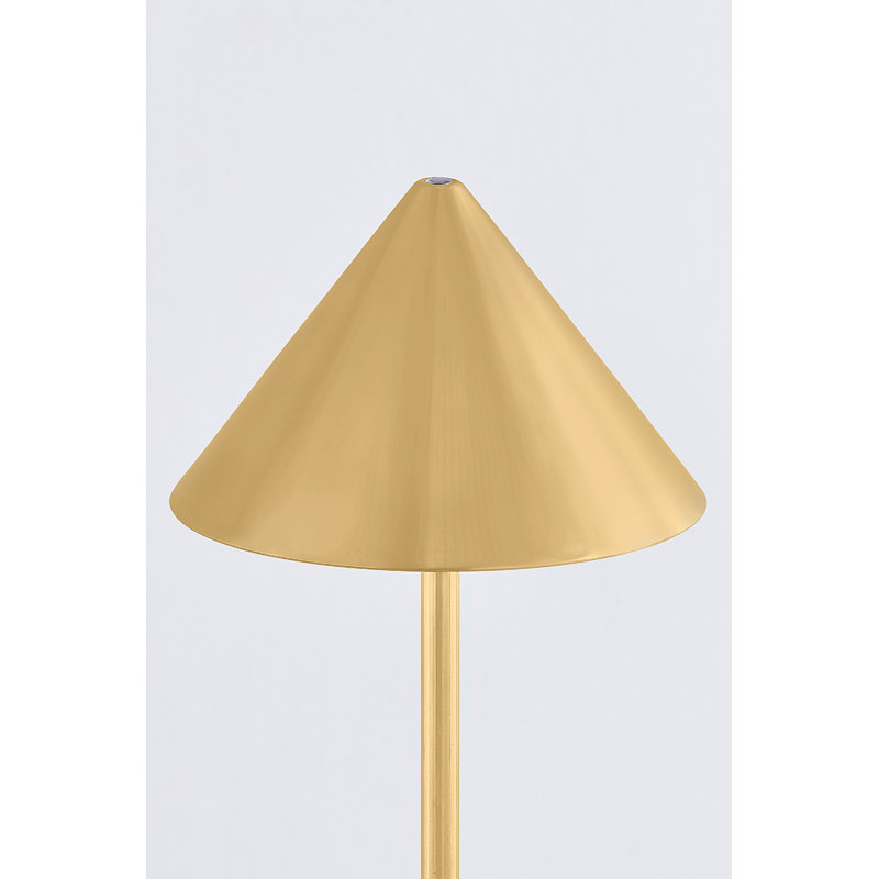 Salma Rechargeable Floor Lamp in Aged Brass