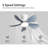 Kemp 29" 5-ABS-Blade Small Classic Ceiling Fan with LED Lights and Remote-407609322