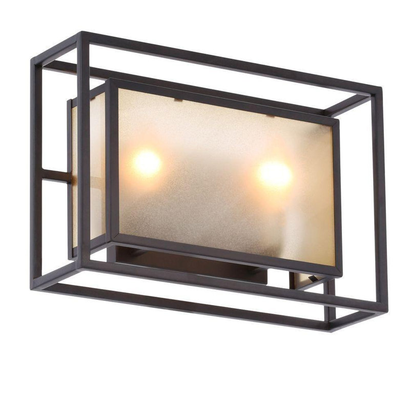 Applique murale 2 lumières 17 Stories 4182-55 Hilden, bronze vieilli