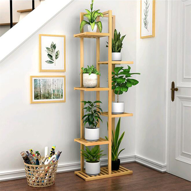 Tatyana Wood Plant Stand, 121.9cm H x 40cm W x 20cm D