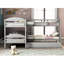 Lit simple superposé en forme de L avec lit gigogne gris