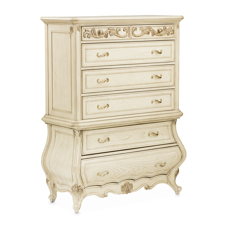 Commode 6 tiroirs Platine de Royale, Champagne