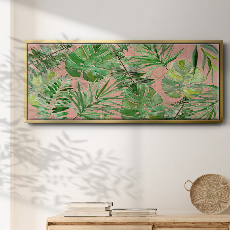 Carnet de croquis tropical, corail, toile encadrée, H 24 po x l 60 po