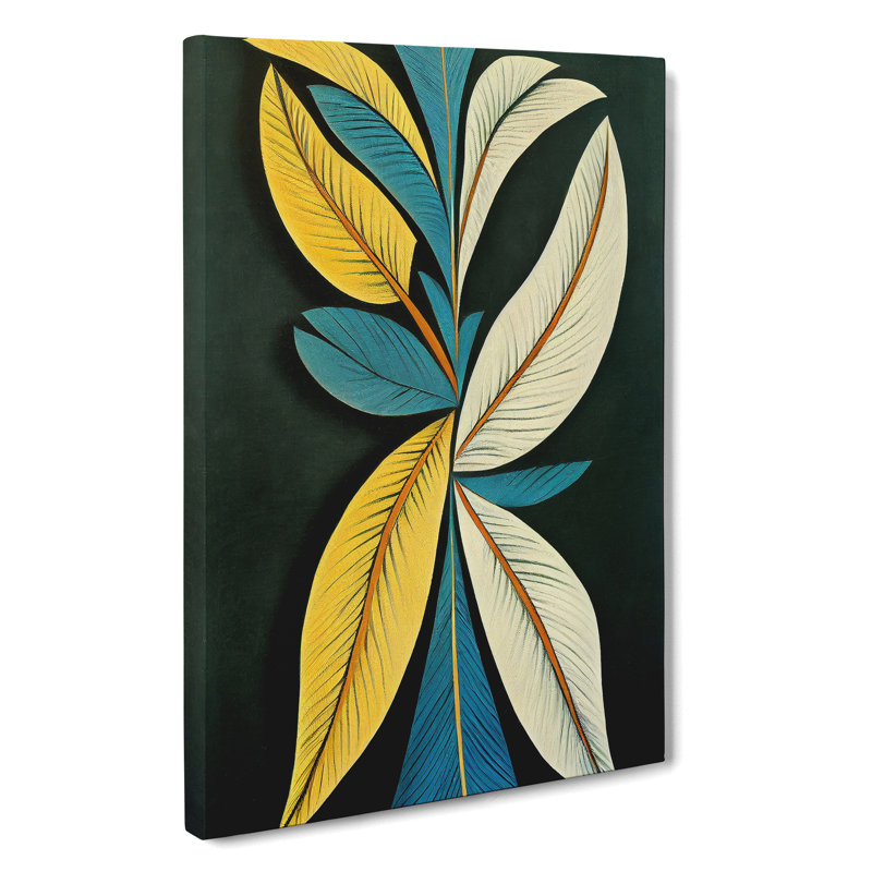 Artistic Feathers - Wrapped Canvas Print, 50cm H x 35cm W x 3cm D
