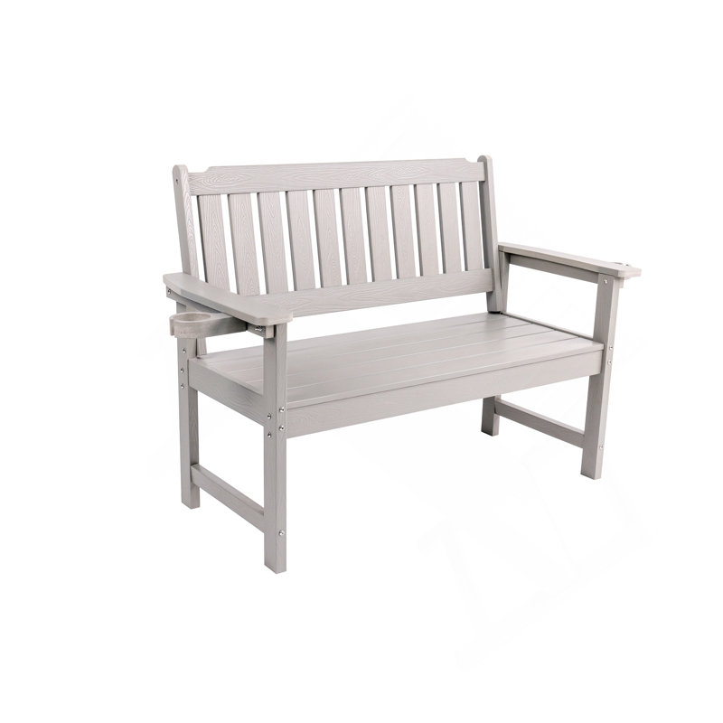 Banc gris clair minimaliste Écologique et recyclable, convient à une utilisation intérieure et extérieure. Il suffit de l'essuyer lorsqu'il est sale