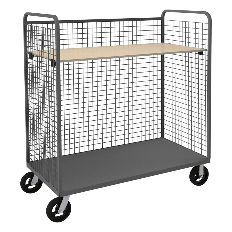 Chariot à tablettes réglables en fil de fer, H 68,56 po x l 60 po x P 30 po
