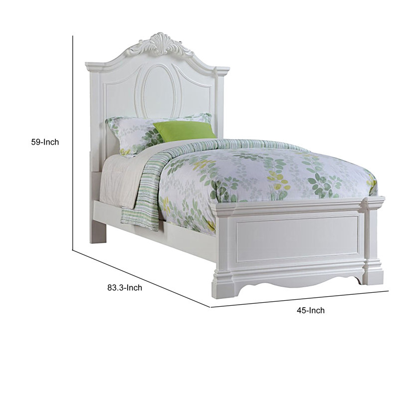 Lit simple au-dessus d'un lit simple en bois Keady