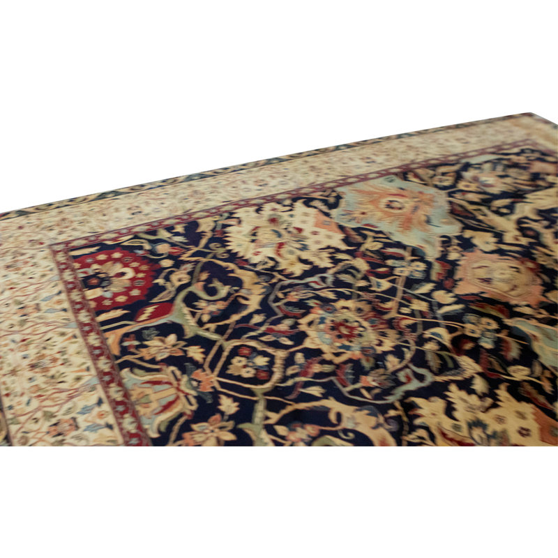 Hand Knotted Wool Oriental Area Rug in Black