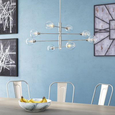 Lustre linéaire 8 lumières spoutnik modern Brawley