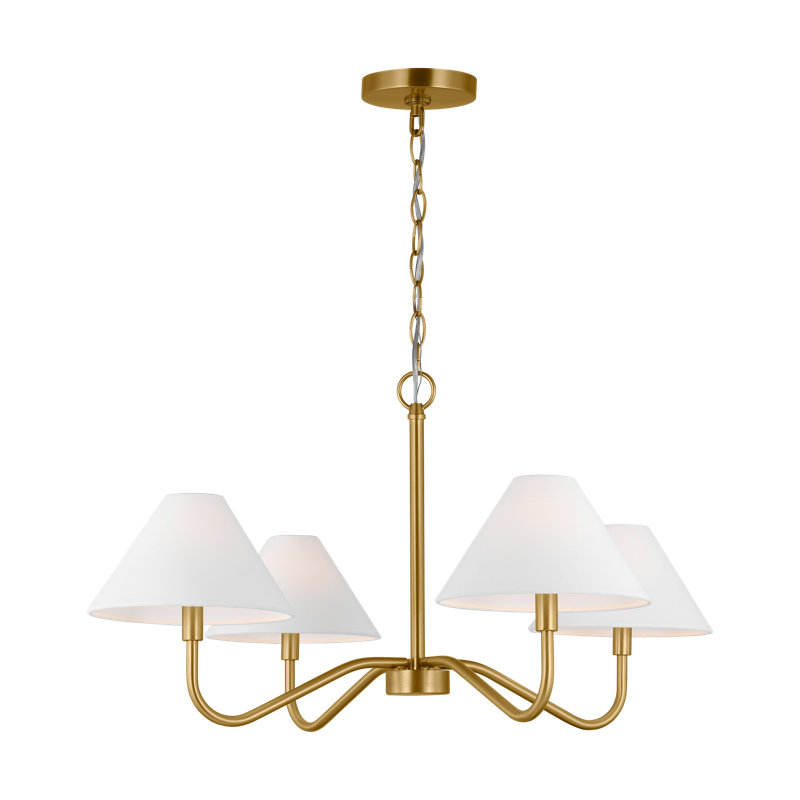 Eldon Medium Chandelier, Satin Brass