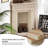 37.40"White Minimalist Triangular Carved Corner Fireplace Mantel-118103147