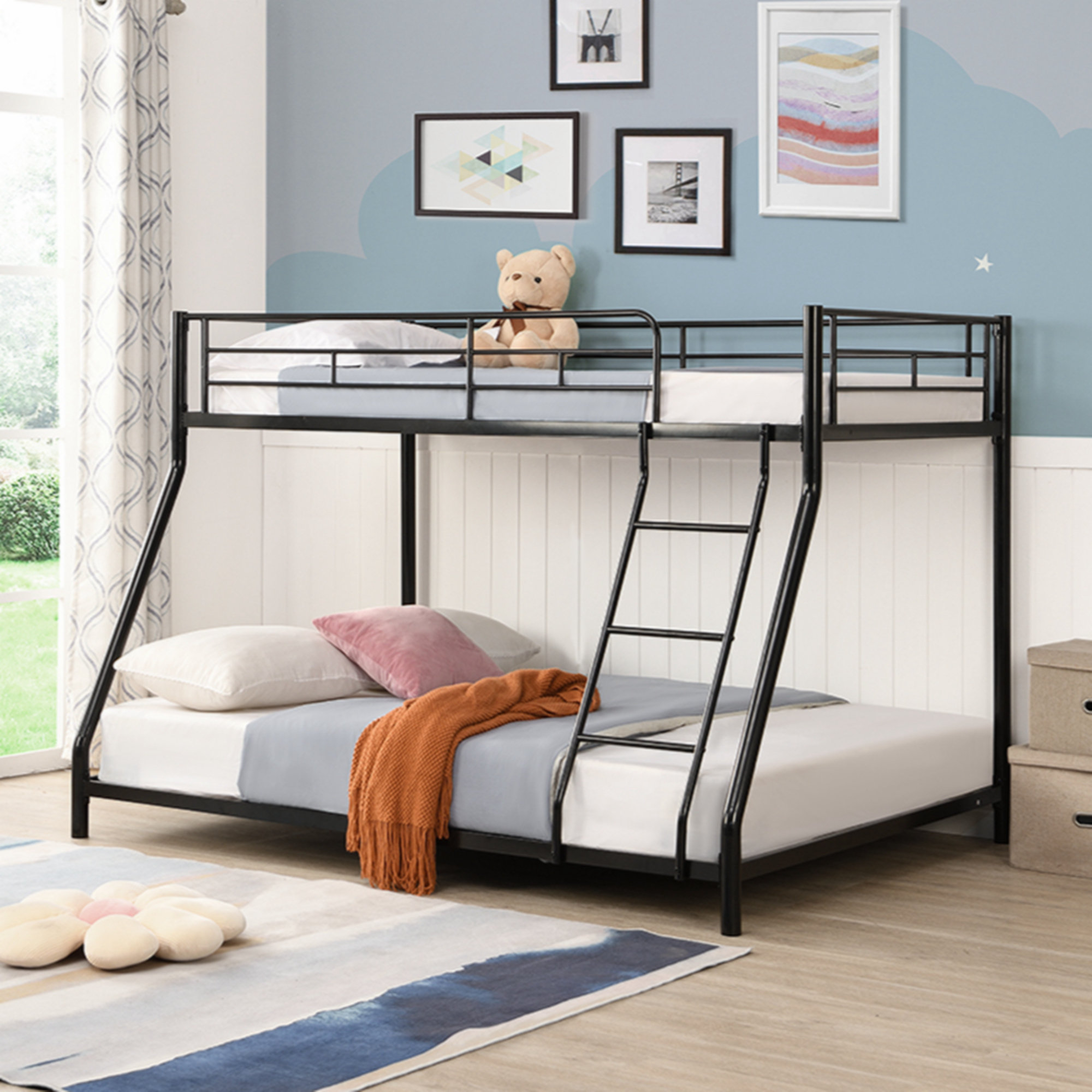 Latitude Run® Heliette Metal Bunk Bed Bed | Wayfair