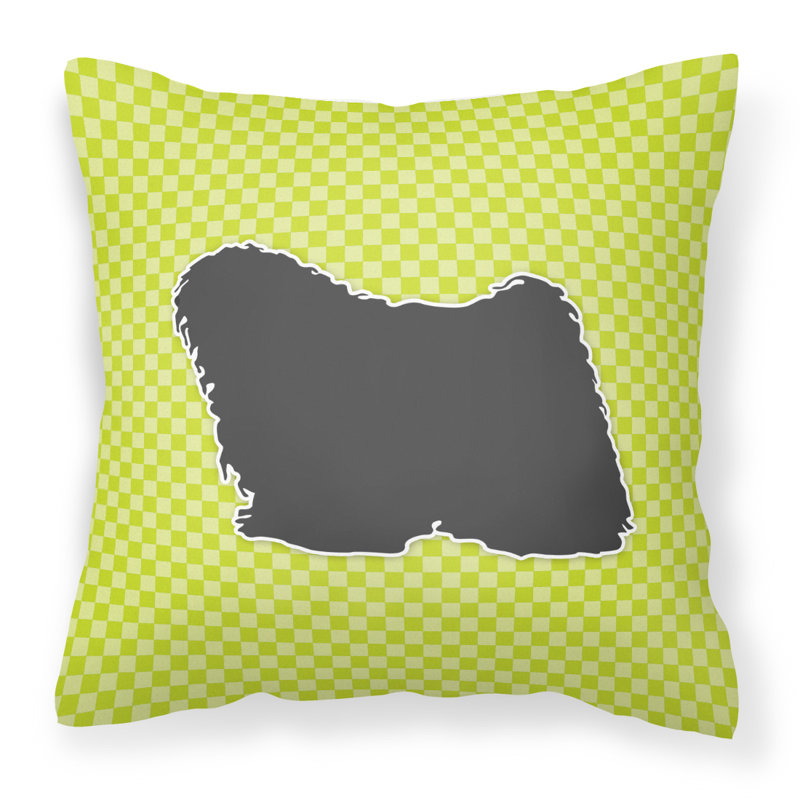 Coussin décoratif intérieur/extérieur puli, H 18 po x l 18 po x P 3 po, Vert