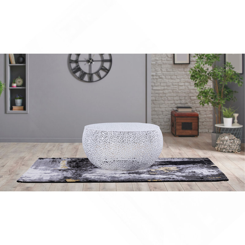 Table basse ronde blanche, Blanc