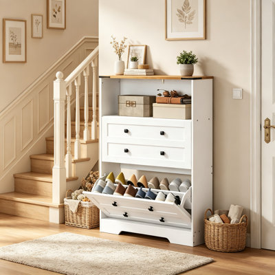 Flip Down Shoe Storage