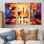 «London's Sunset City Views I - City London», ensemble de reproduction d'art mural