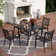 Alyah 4 - Person Metal Patio Dining Set with Square Table