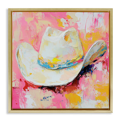 Painterly Brushed Cowgirl Hat Floating Frame, design by Heidi Kuntz