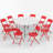 11-Piece Fold-In-Half Card Table – Kitchen, Wedding Event Set-111835992-111835993