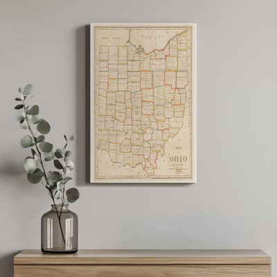 Map of Ohio by Deny Designs Art Print
