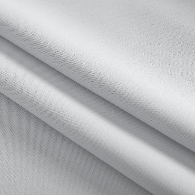 Rurie Polyester Blend Light Blocking French Door Curtain Pair, White, 52" W x 72" L