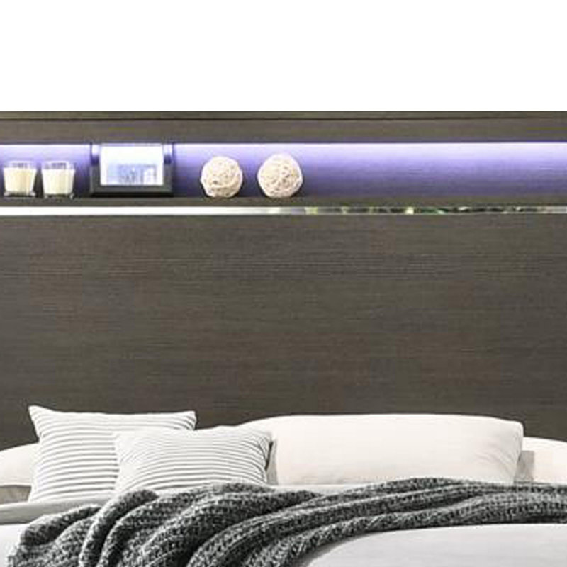Lit très grand standard en bois massif avec rangement Kopstal