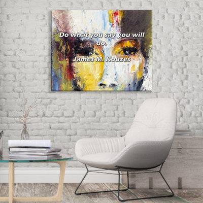 Artsy Quote "Do what you say you will do." By James M. Kouzes Gallery Wrapped Canvas