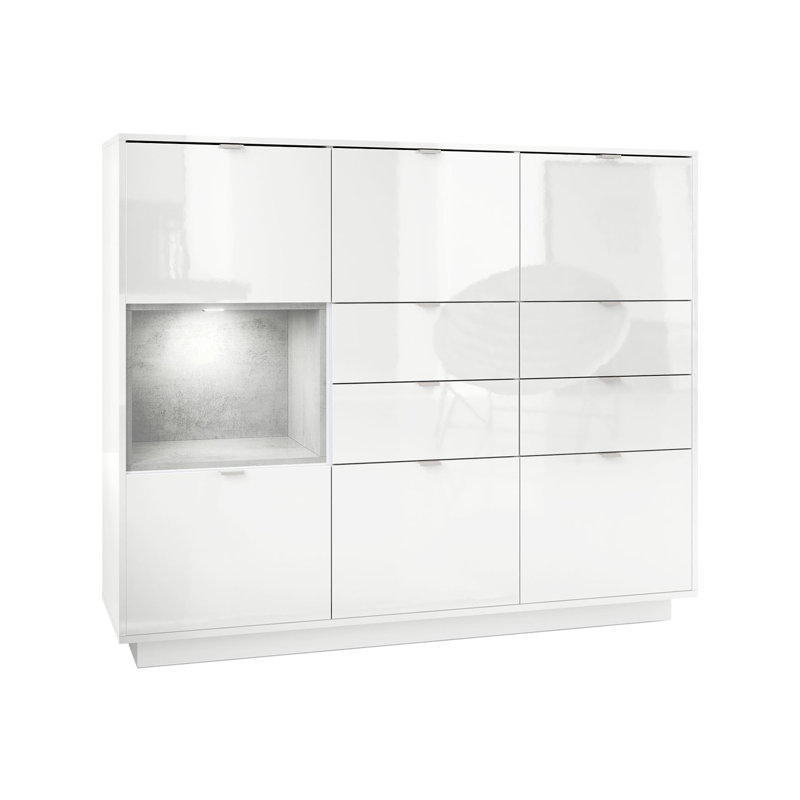 Mcclung 153cm Sideboard, Concrete-coloured, Yes