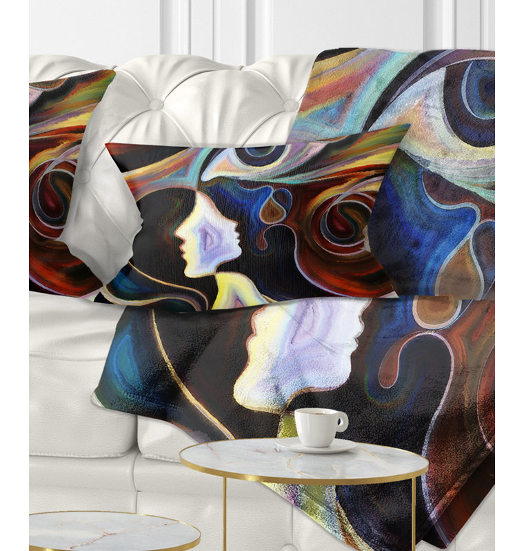  Coussin Abstract, Rectangulaire, 12 po x 20 po